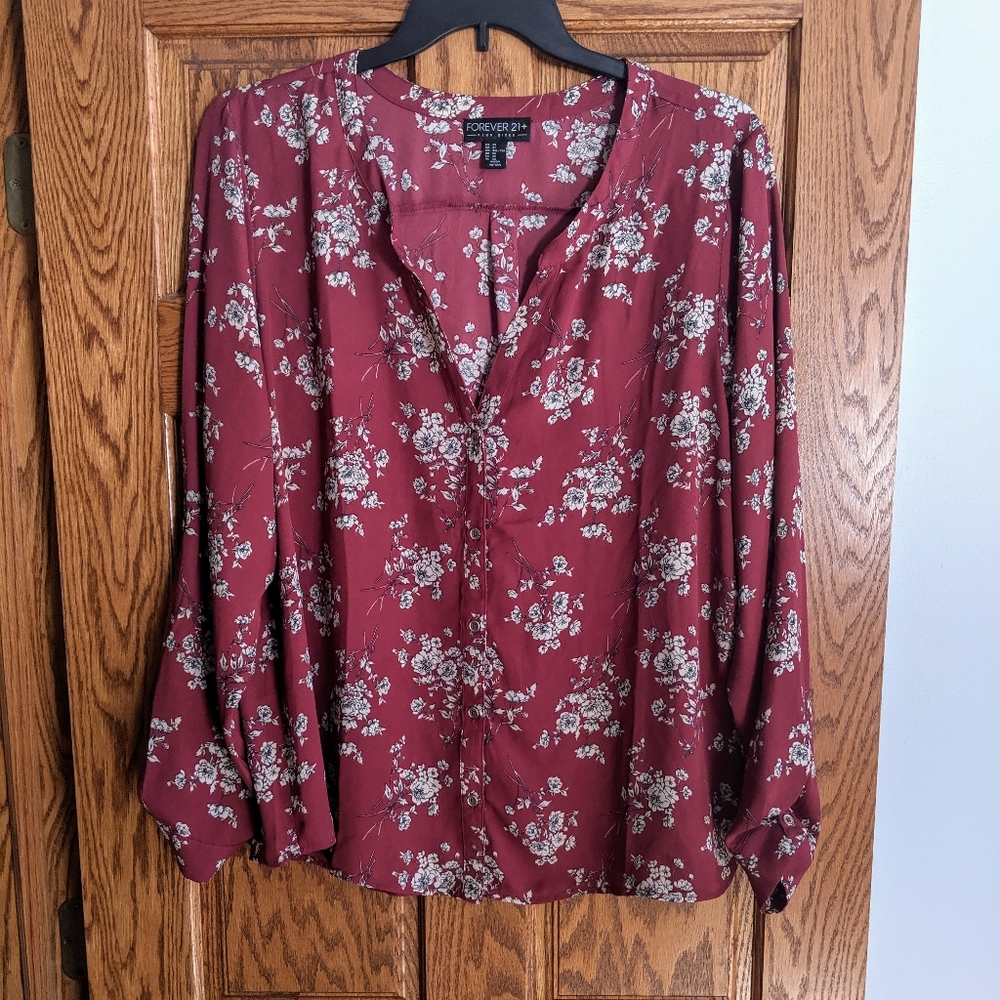 Forever 21+ floral blouse